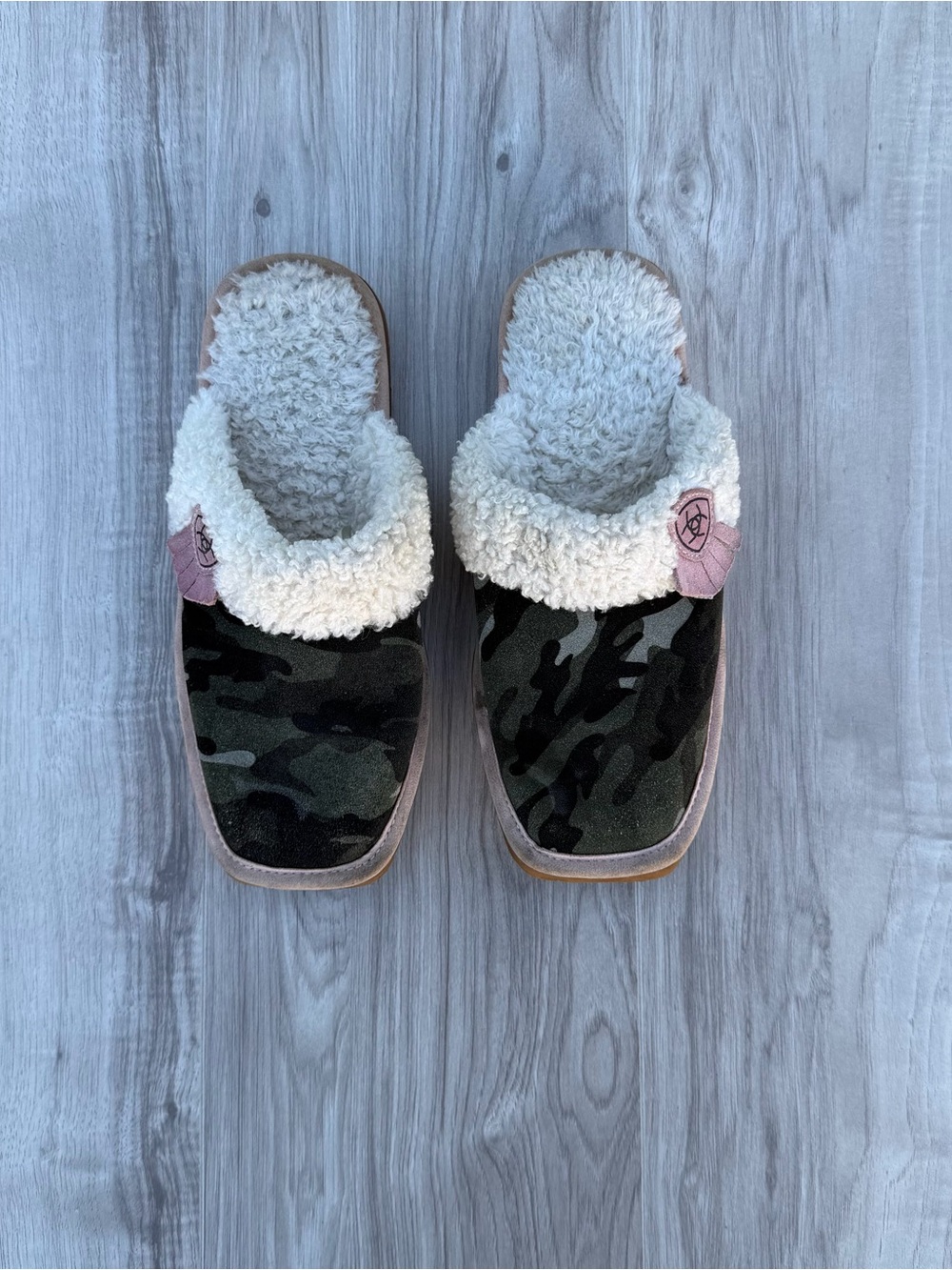 Ariat Jackie Square Toe Slippers in camouflage